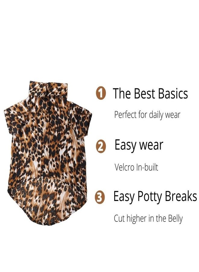 Sage Square Crazy Printed Dog Shirt, Trending Dog Shirt, Ultra Soft & Light Weight, Comfortable & Breathable Dog Apparel, Trendy Outfit (Small - 14 inch) (Leopard Print) - Image 5